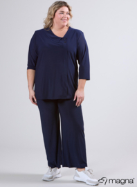 Comfy Button Flap Tunic (C-2504) 017-Marine
