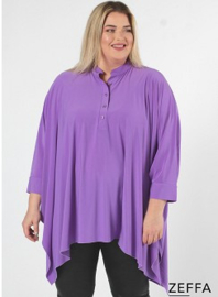 Oversized Tuniek/Ponncho (ZF-PO-1002)  021-Paars.