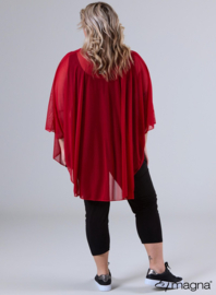 Poncho WINGS chiffon (M-04-CH) 015-Rood