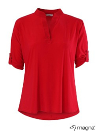 Roll Sleeve Top (B-9001) 015-Rood