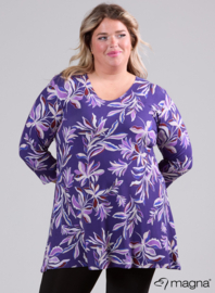 Lange basic shirt (B-6004-VP-MB) U49021-Flower Purple