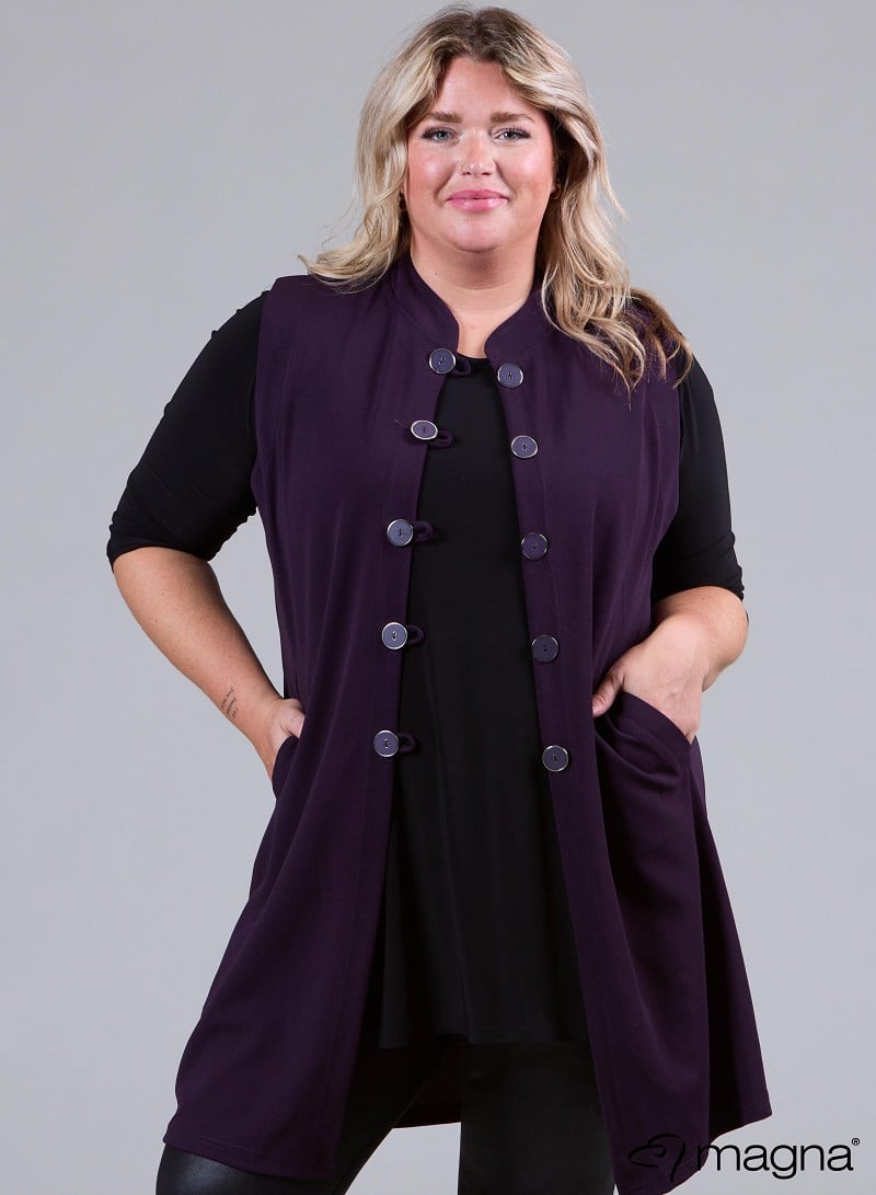 Button Gillet (N-2308) 059-Dr.Purple