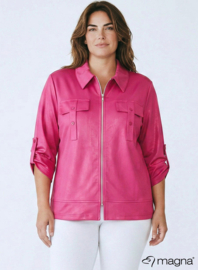 Flap Zip Jacket (K-2601-LL) 006-Fuchsia