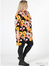 Buttoned Tunic (ME-TU-1005) Y65001-Circle Black-Orange