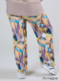 Broek Basic (D-03-PRINT) T42014-Elegant Whirl Sand-Blue