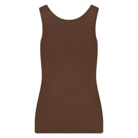 RJ pure color dames shirt  - 218-Espresso
