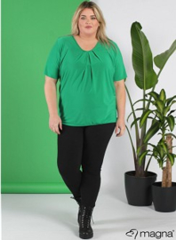 Flowy V-Neck Shirt (B-2103) 058-Brazil Green