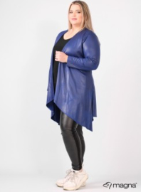 Leather Look Bolero lange mouw (A-74) 060-Royal Blue