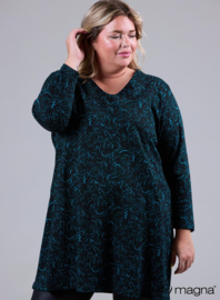 Relaxed Fit Tunic (C-2324-HVP) U91048-Digital Waves Petrol
