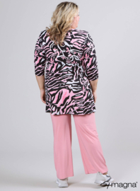 Lange basic shirt (B-6004-PRINT) T40075-Art Zebra Dust Pink