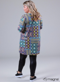 Relaxed V-Strap tunic (C-2320-VP) U79021-Aztec Aqua-Purple