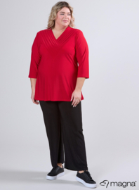V-Pleated Shirt (B-2501) 015-Rood