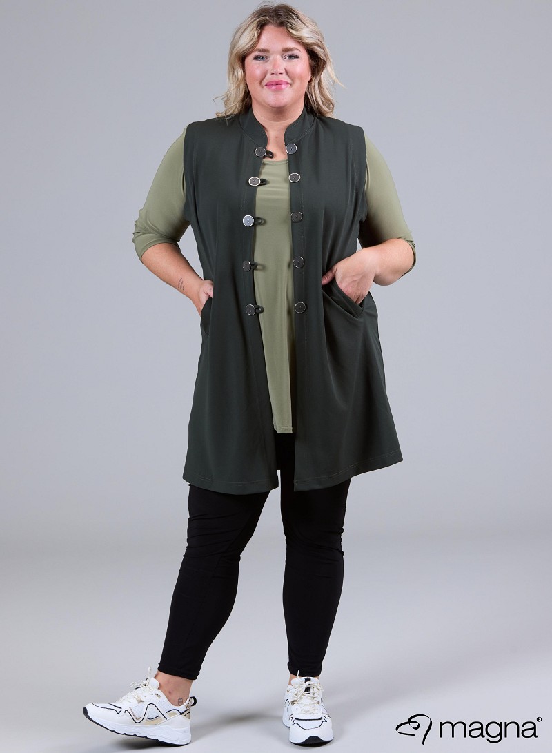 Button Gillet (N-2308) 031-Olive Green