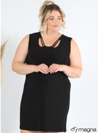 Dress 2 straps (C-9029) 001-Zwart
