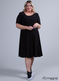 Long A-Line Dress (C-2203) 001-Zwart