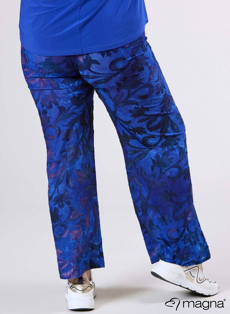 Broek Basic (D-03-MSH) U51060-Fall Leaves Royal Blue
