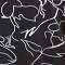Broek Basic (D-03-PR) U36001-Scribble BW