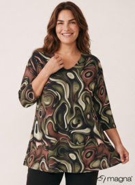 Lange basic shirt (B-6004-PRINT) T10031-Fluid Design Green