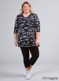 Lange basic shirt (B-6004-PR) 435001-Letter Print Black