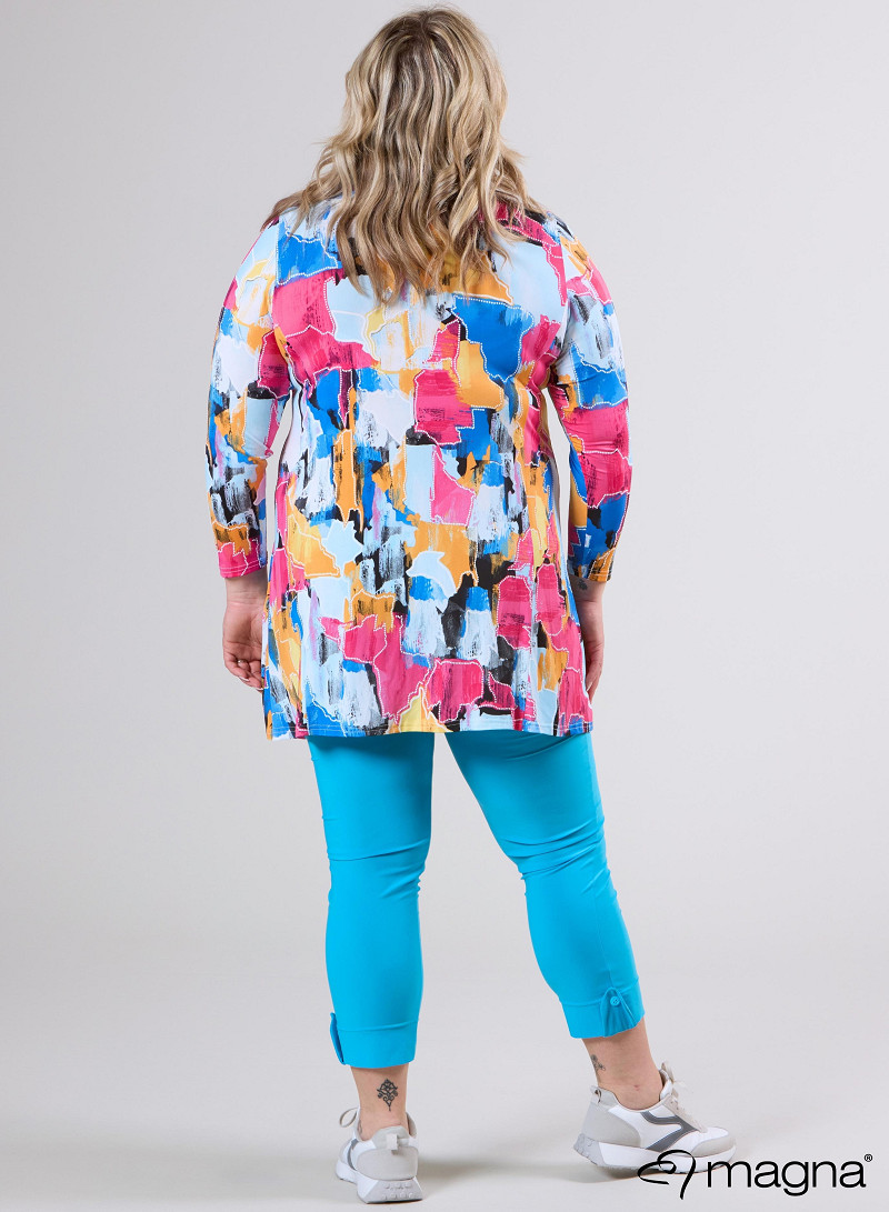 Shirt open neklijn  (B-8020-PRINT) 802060-Colorfull
