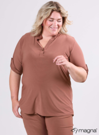 Roll Sleeve Top (B-9001) 063-Camel