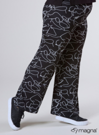 Broek Basic (D-03-PR) U36001-Scribble BW