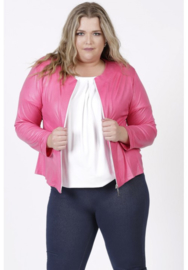 Kort Leather Look jasje (K-31-LL) 006-Licht Fuchsia