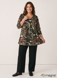 Lange basic shirt (B-6004-PRINT) T10031-Fluid Design Green