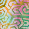 Long A-Line Dress (C-2513-MSH) T77008-Maze Design Pink-Orange-Lime