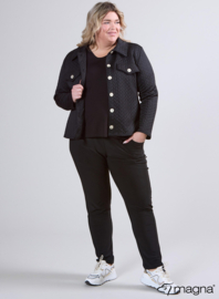 Jaquard Button Jacket (K-2402-JQP) U78001-Blocks Black