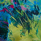 Poncho WINGS chiffon print (M-0004-CHP) V01058-Nature Sketch