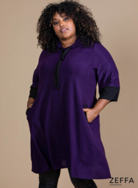 Oversized Long Hoody-Tunic (ZF-SW-1001) 059-Dr.Paars