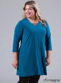 Relaxed V-Strap tunic (C-2320) 048-Petrol