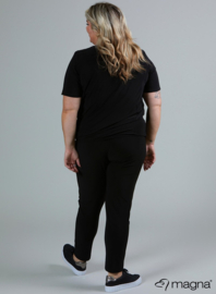 Short Sleeve Puffy Shirt (B-8018) 001-Zwart