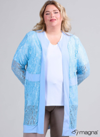 Open Lace Cardigan (N-2501) 004-Sky Blue
