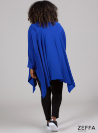 Oversized Tuniek/Ponncho (ZF-PO-1002)  060-Royal Blue