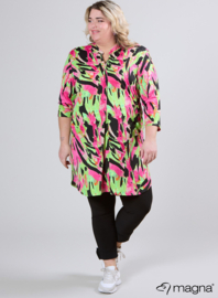 A-Line Long Pocket Tunic (C-2217-PR) T38056-Fluo Splash Magenta