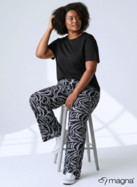 Broek Basic (D-03-PRINT) T33001-Feathers BW