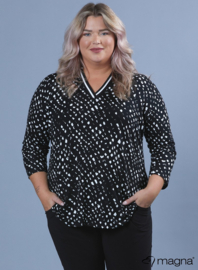 Shirt V-Tape Lange Mouw (B-2315-VIS) W13001-Faded Squares BW