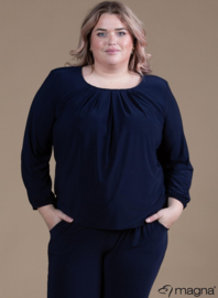 Shirt met Elastiek (B-8022) 017-Marine