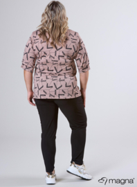 Puff Sleeve Shirt (B-2502-PR) U29061-Arrow Sketch Taupe