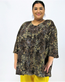 Blouse Emma (54-4812) BrownGreyYelStck