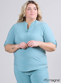 Roll Sleeve Top (B-9001) 077-Light Petrol