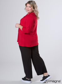 V-Pleated Shirt (B-2501) 015-Rood