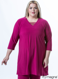 Relaxed V-Strap tunic (C-2320) 056-Dr.Fuchsia