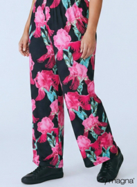Broek Basic (D-03-PRINT) T29056-Floral Magenta-Green