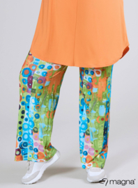 Broek Basic (D-03-PRINT) T41019-Wall Deco Green-Orange