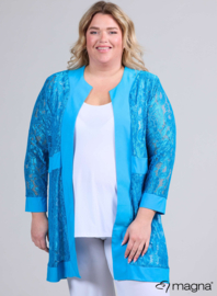 Open Lace Cardigan (N-2501) 011-Turquoise