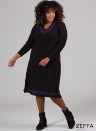 V-Element Dress (ZF-DR-1008-SOL) 059-Dr.Paars