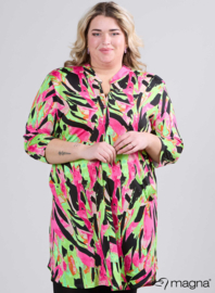 A-Line Long Pocket Tunic (C-2217-PR) T38056-Fluo Splash Magenta